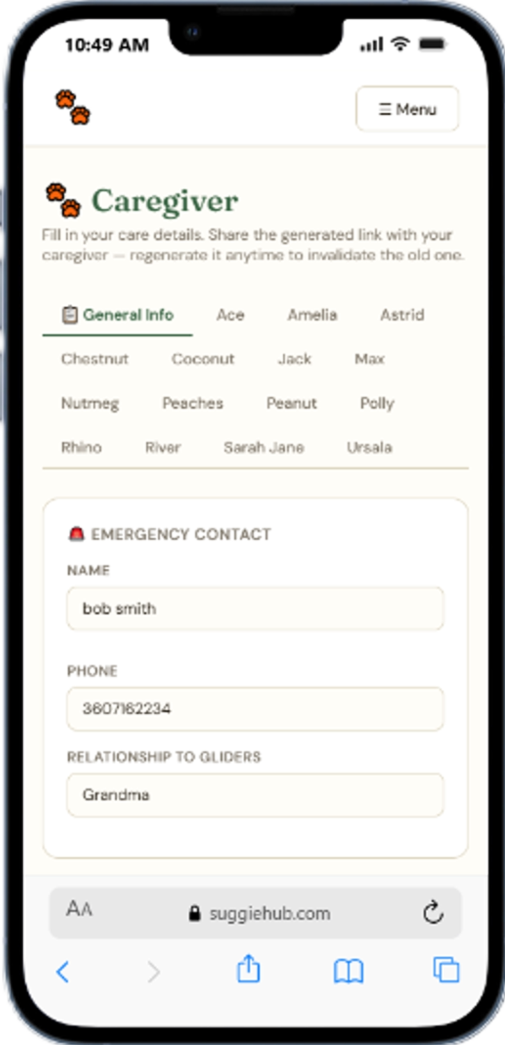 Caregiver input