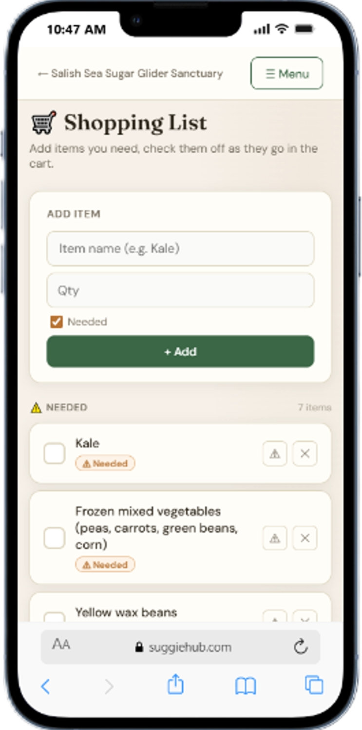 Shopping list